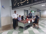 برپایی میز خدمت در بیمارستان امام محمدباقر (ع)