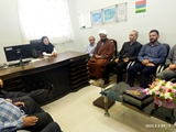  نشست رئیس بیمارستان امام محمدباقر(ع) با رئیس اداره ارشاد اسلامی و جمعی از خیرین شهرستان